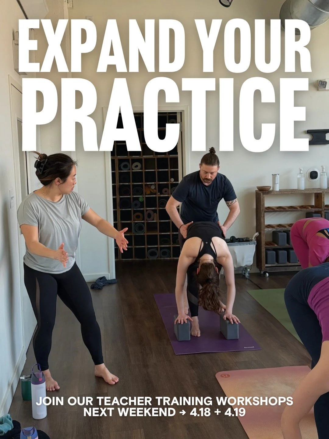 Curious about teaching beginners, mastering shoulder stability, or getting creative with props? Join us for Weekend 6️⃣ of our Teacher Training Workshops!

🧘 Teaching Yoga to Beginners &mdash; Walk away with a sample beginner class outline, strategi