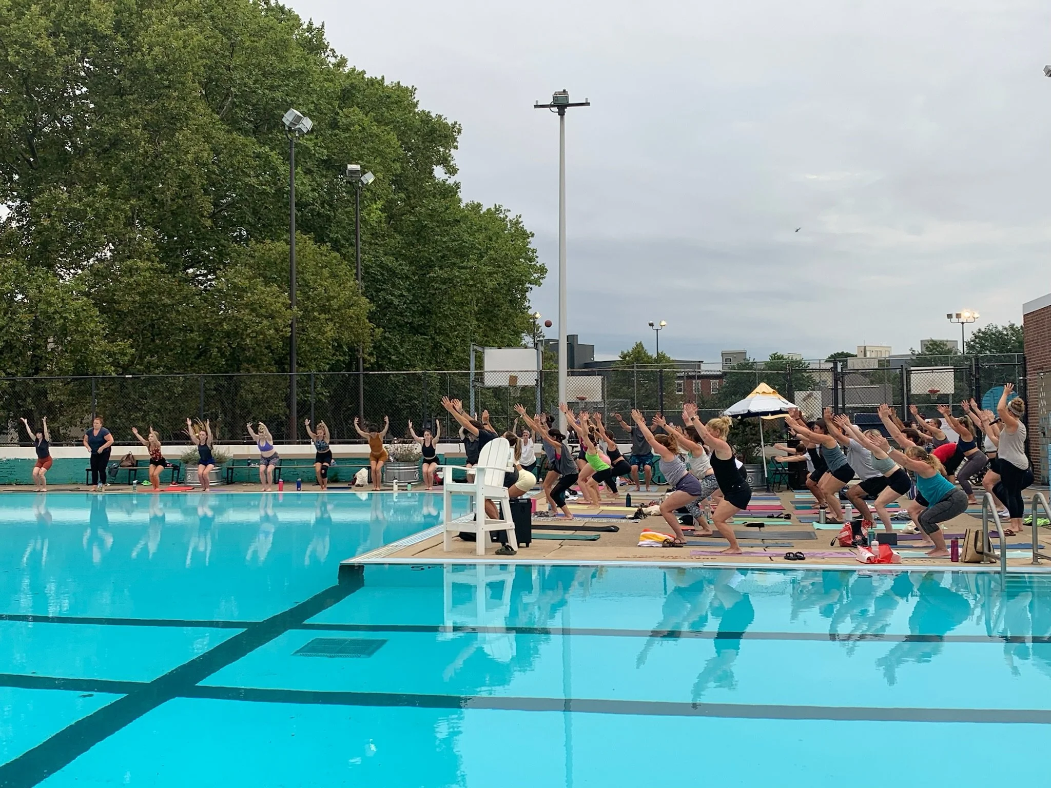 Yoga at the Francisville Pool!
