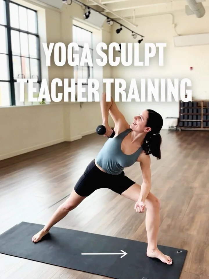 Interested in adding Yoga Sculpt into your teaching practice? Join our 12-hour Yoga Sculpt Training, led by @its.stephhoney! 

Join Stephanie for a high-energy weekend and learn to lead a class that leaves students feeling strong, motivated, and read