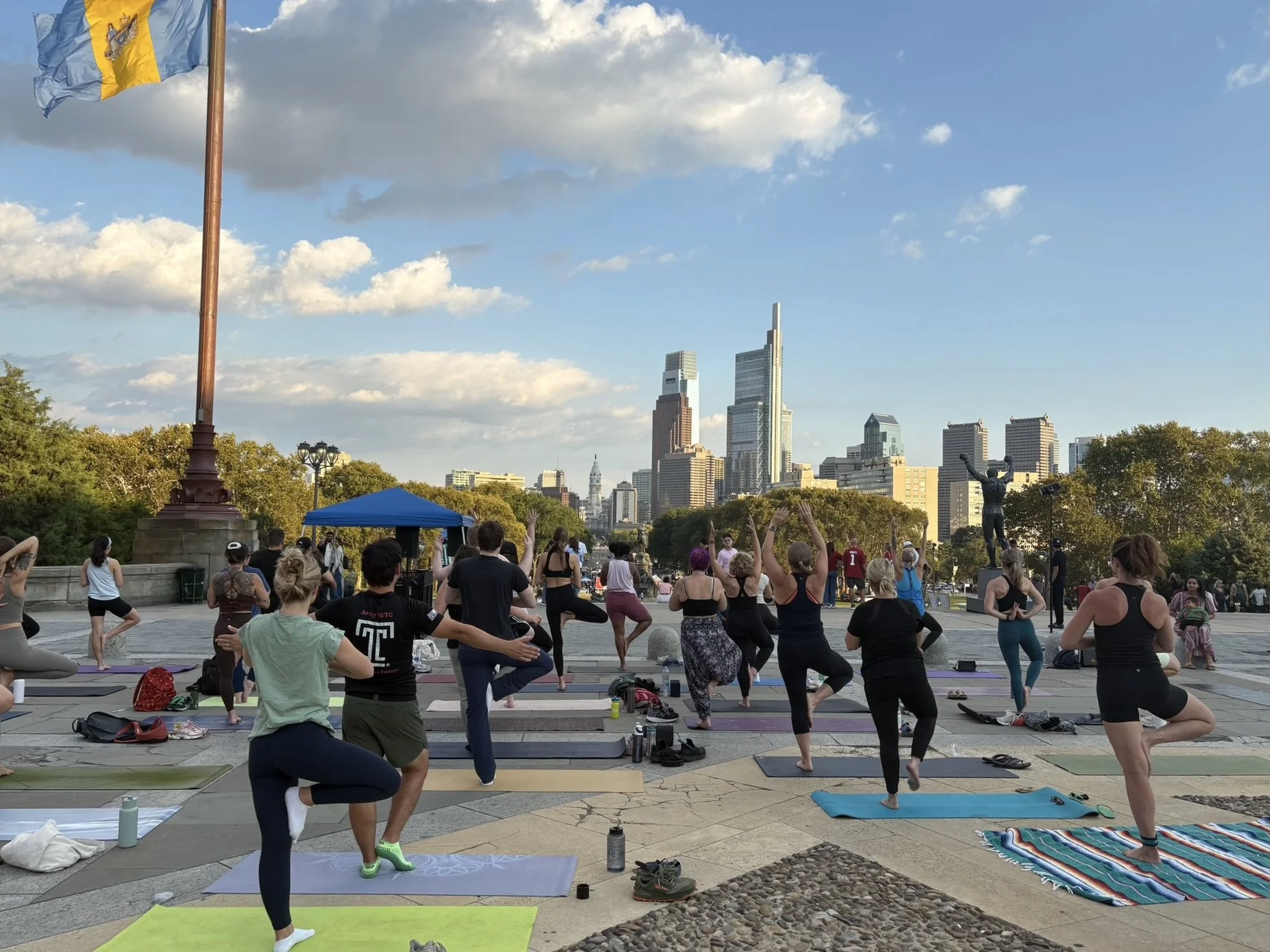Yoga on the Art Museum Steps!