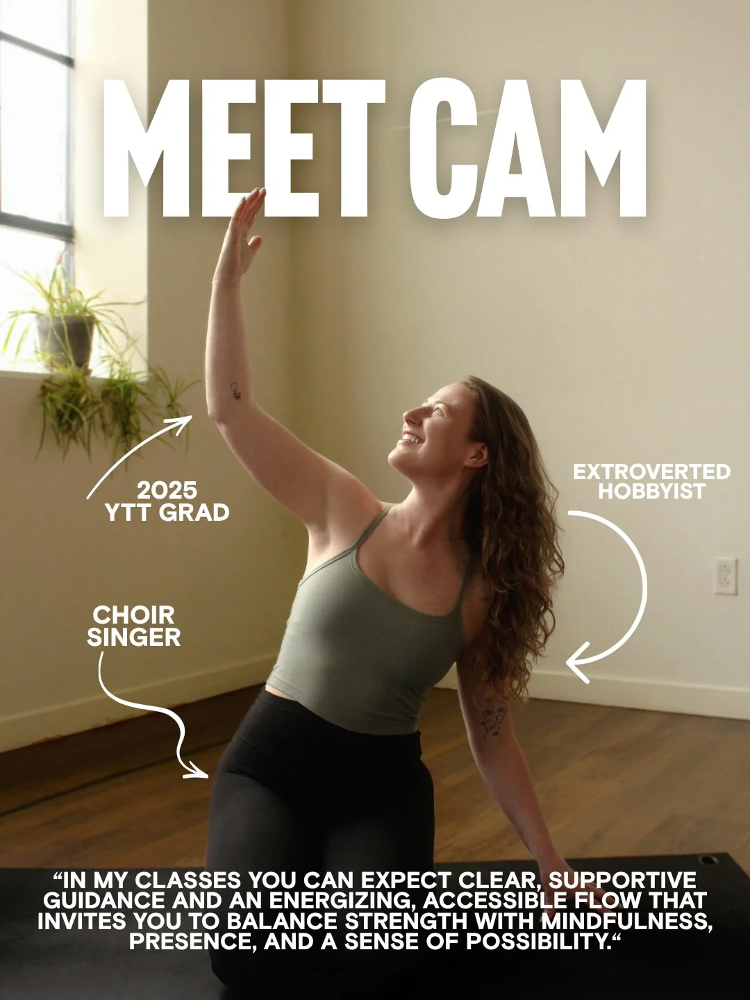 Meet @camerynduran! 🩵

After practicing at Yoga Habit for over 5 years, Cam completed her Teacher Training in 2025 and has now been teaching with us for over a year!

When she&rsquo;s not in the studio, you can usually find Cam finding a way to stay