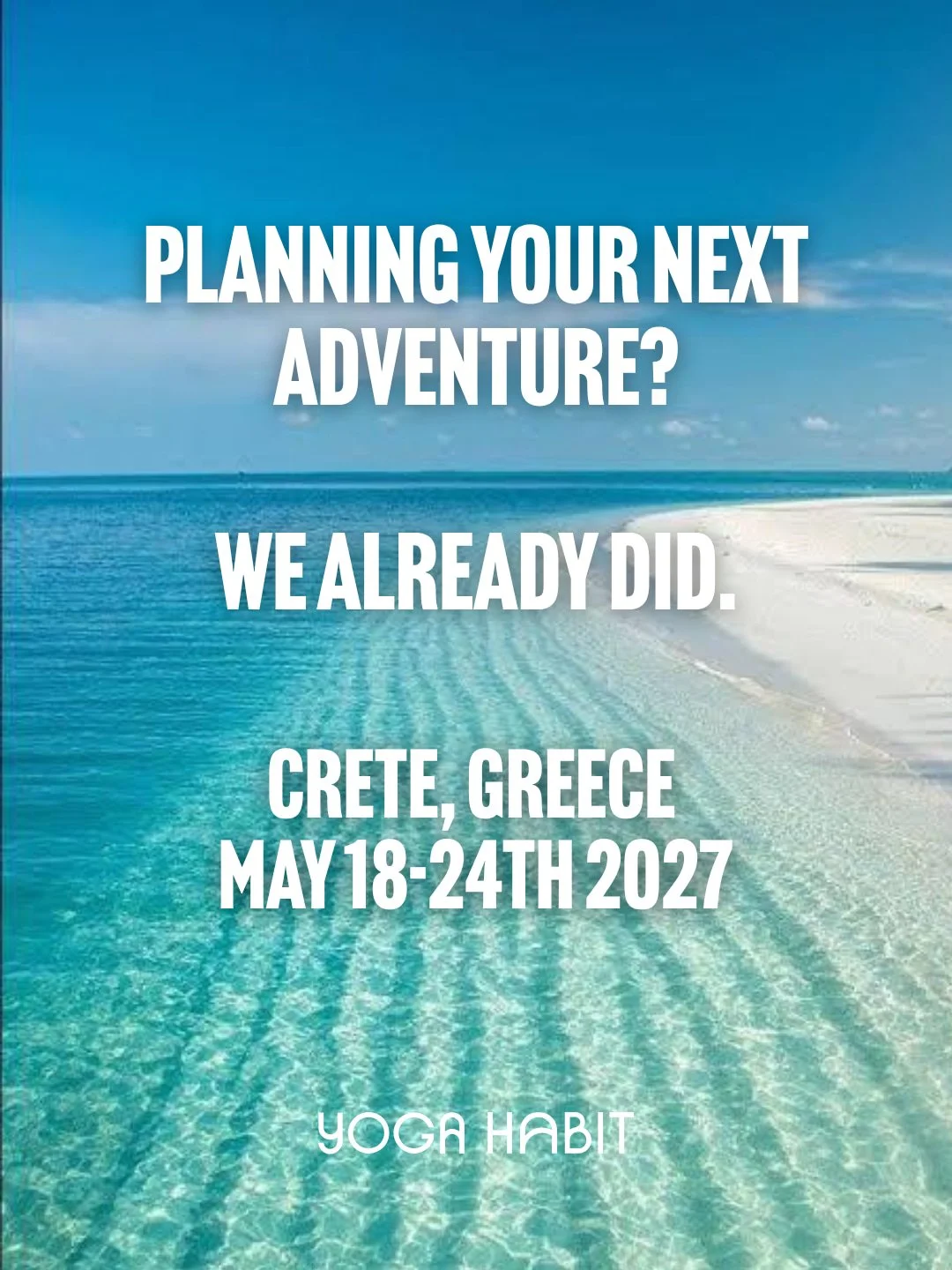 Your next adventure, planned for you! 🇬🇷☀️

We&rsquo;re putting the finishing touches on our itinerary and are excited to share what we have planned so far &mdash; from trekking through Sarakina Gorge and swimming beneath waterfalls to a full day o