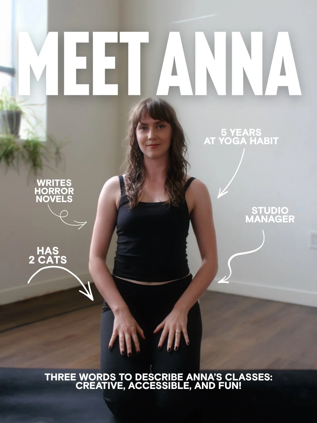 Meet our Studio Manager, @annaschmailey!

When she&rsquo;s not keeping things running around the studio, Anna teaches creative, accessible, and fun flows.

Outside the studio, you're likely to find her gardening in her plot in Spring Gardens 🪴 

Mee
