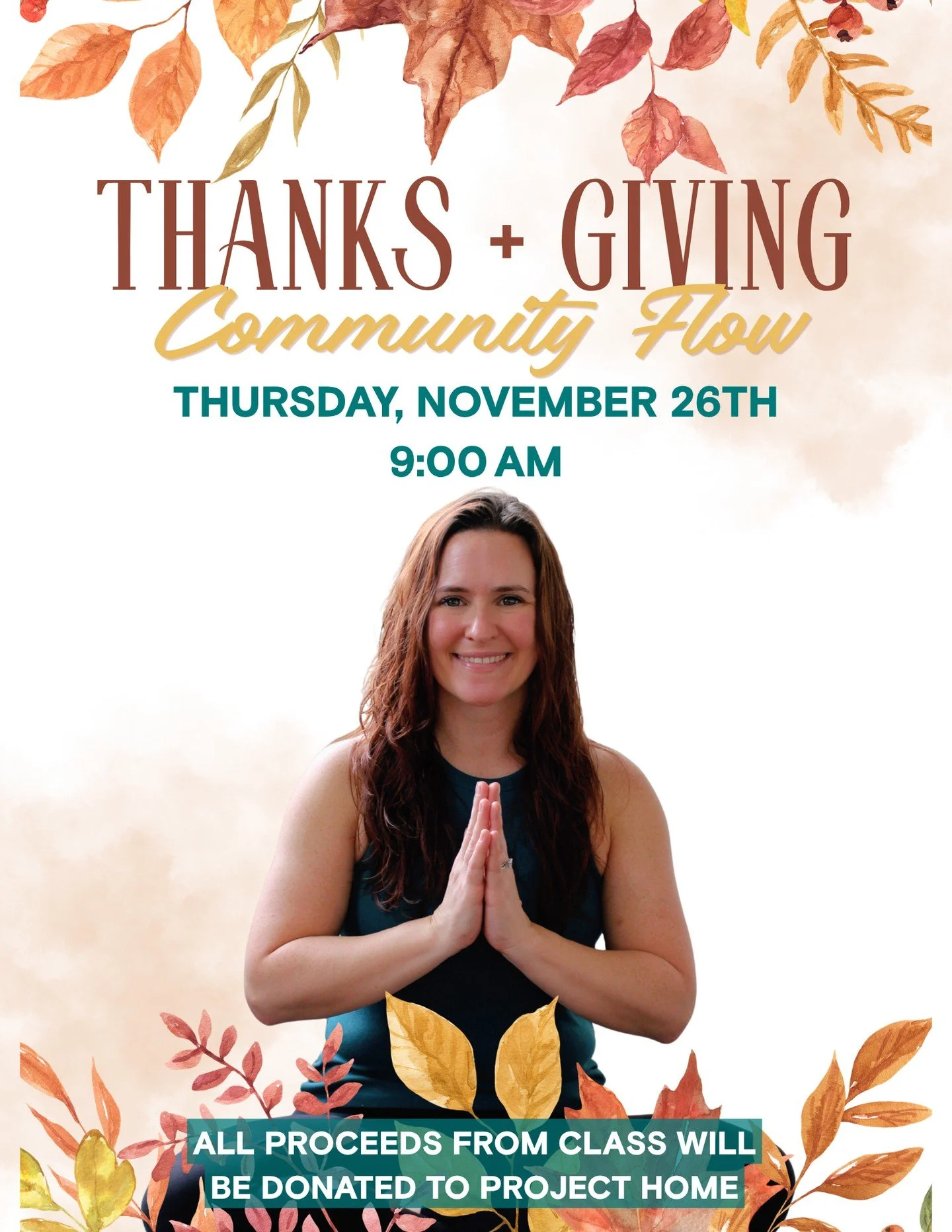Giving season is upon us! 🍂 

This Thanksgiving, join us for a 60-minute, sweaty, feel-good, donation-based power flow set to music with @kbeezey1229 

All proceeds from class will be donated to Project HOME, a local non-profit empowering adults, ch