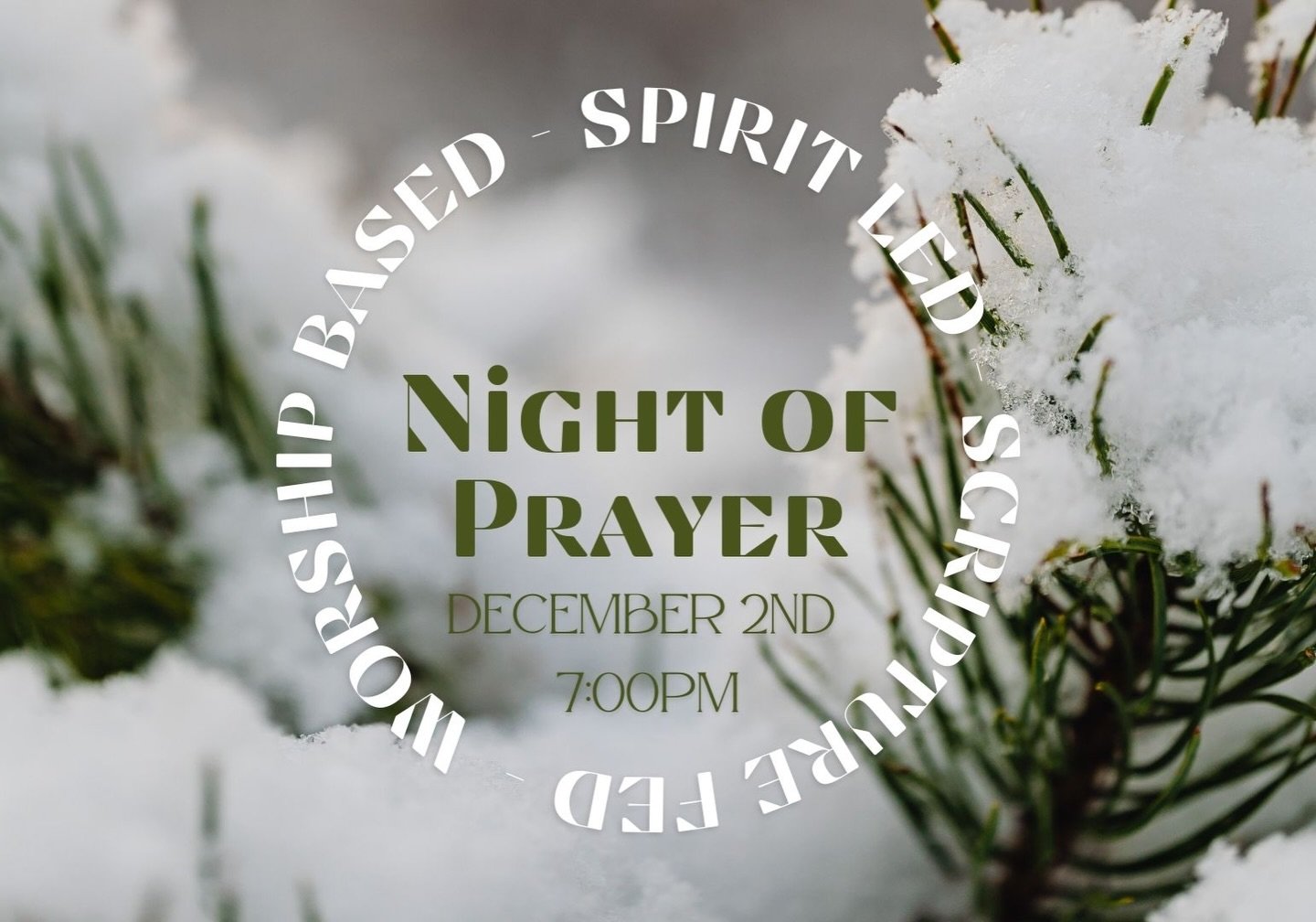 Night of Prayer tomorrow (Tuesday) night, 7pm at Cornerstone. All are welcome!