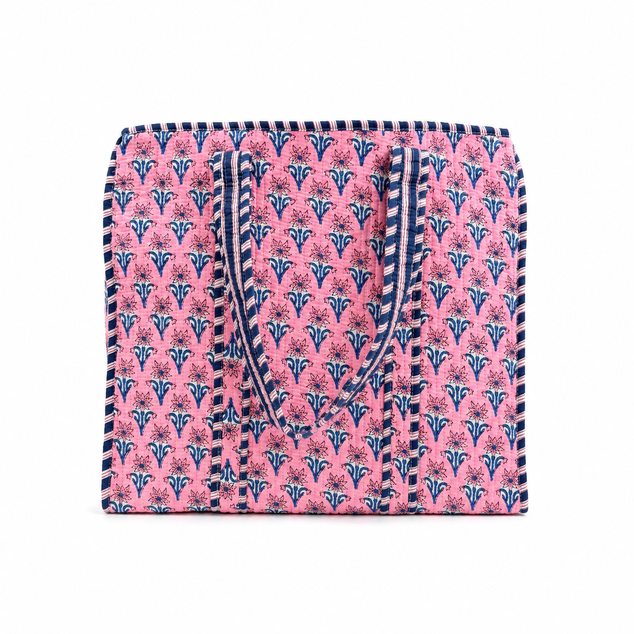 Pink Quilted Tote Bag