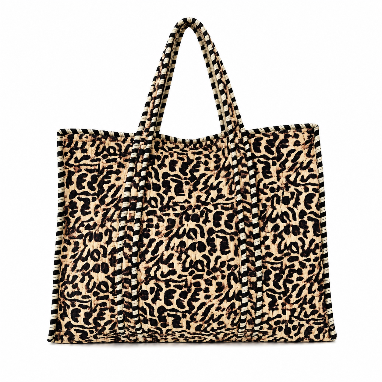 Velvet Leopard Print Tote