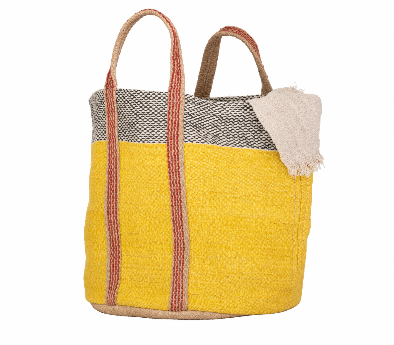 Yellow Jute Storage Basket