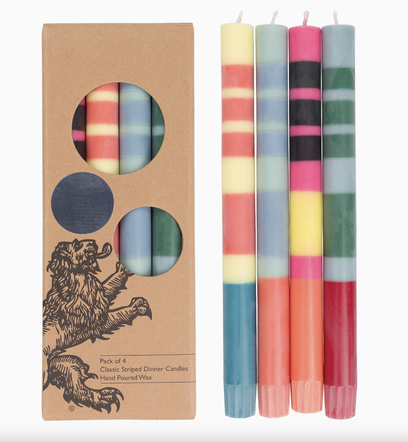 Striped Candle Set