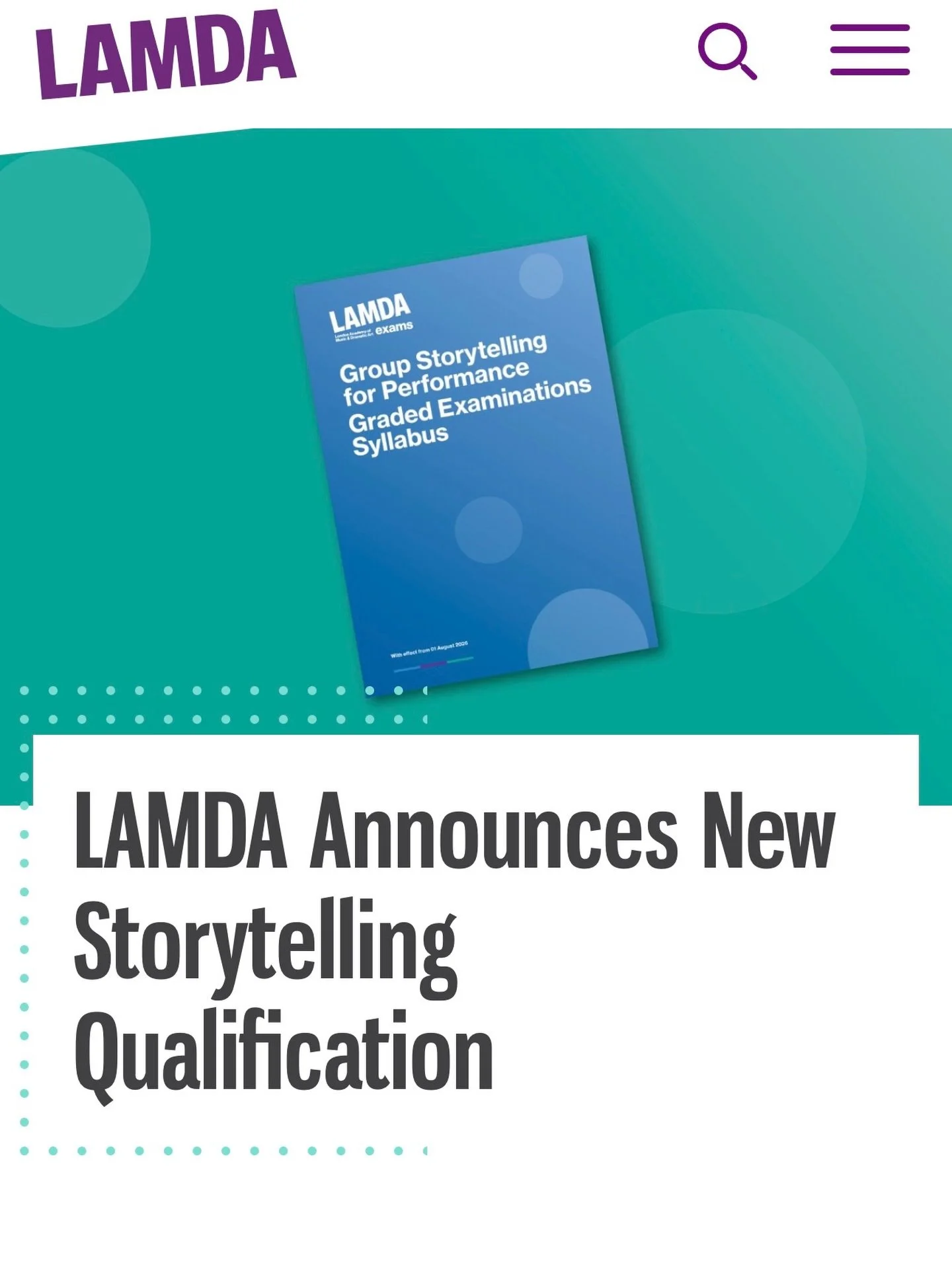 Exciting announcement from @lamdadrama today. Sounds right up our street! More details once we know more&hellip;