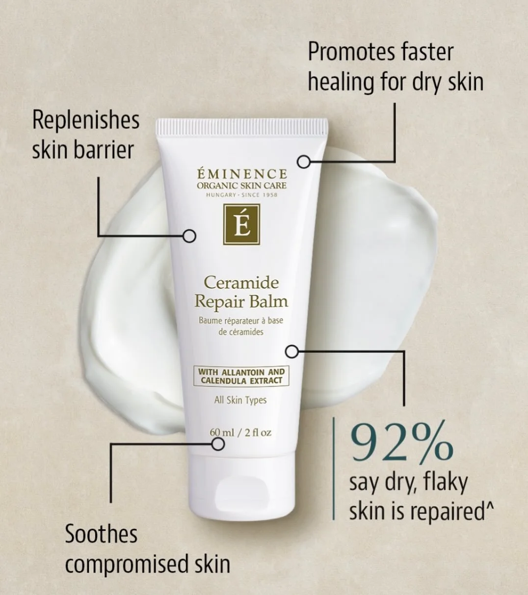 Now available! The Ceramide Repair Balm.

Comfort skin with a blend of ceramide complex, allantoin and calendula extract. Infused with cupua&ccedil;u butter and elderberry seed oil, this rich balm helps relieve dryness, leaves skin feeling soft and s
