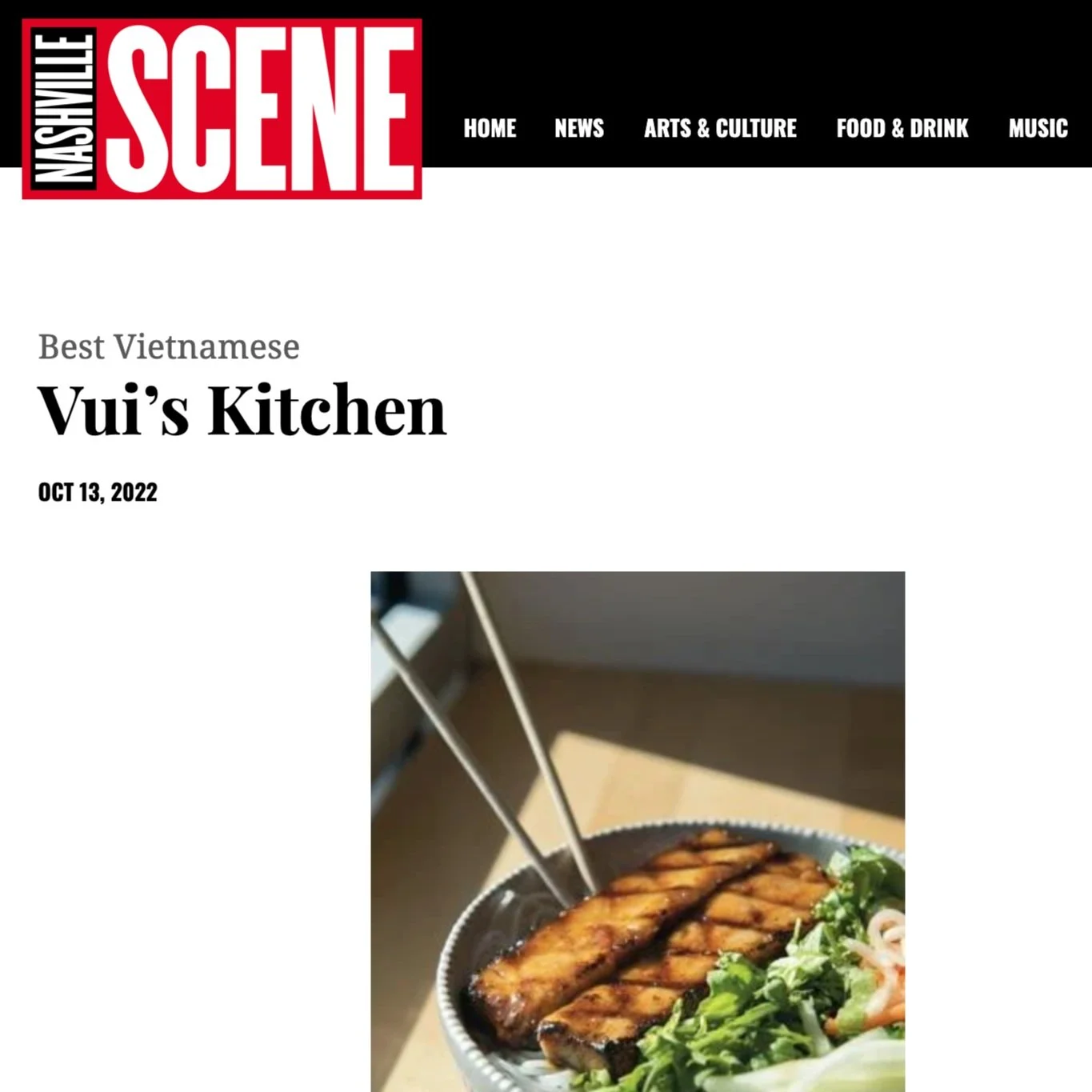 Nashville's Best Vietnamese, 5 Years Running!