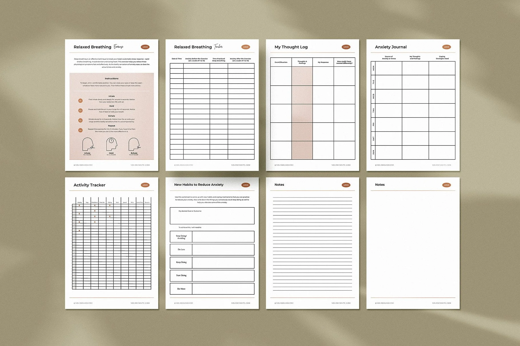 COACH Stress and Anxiety Worksheets — Mindful Coaching Tools