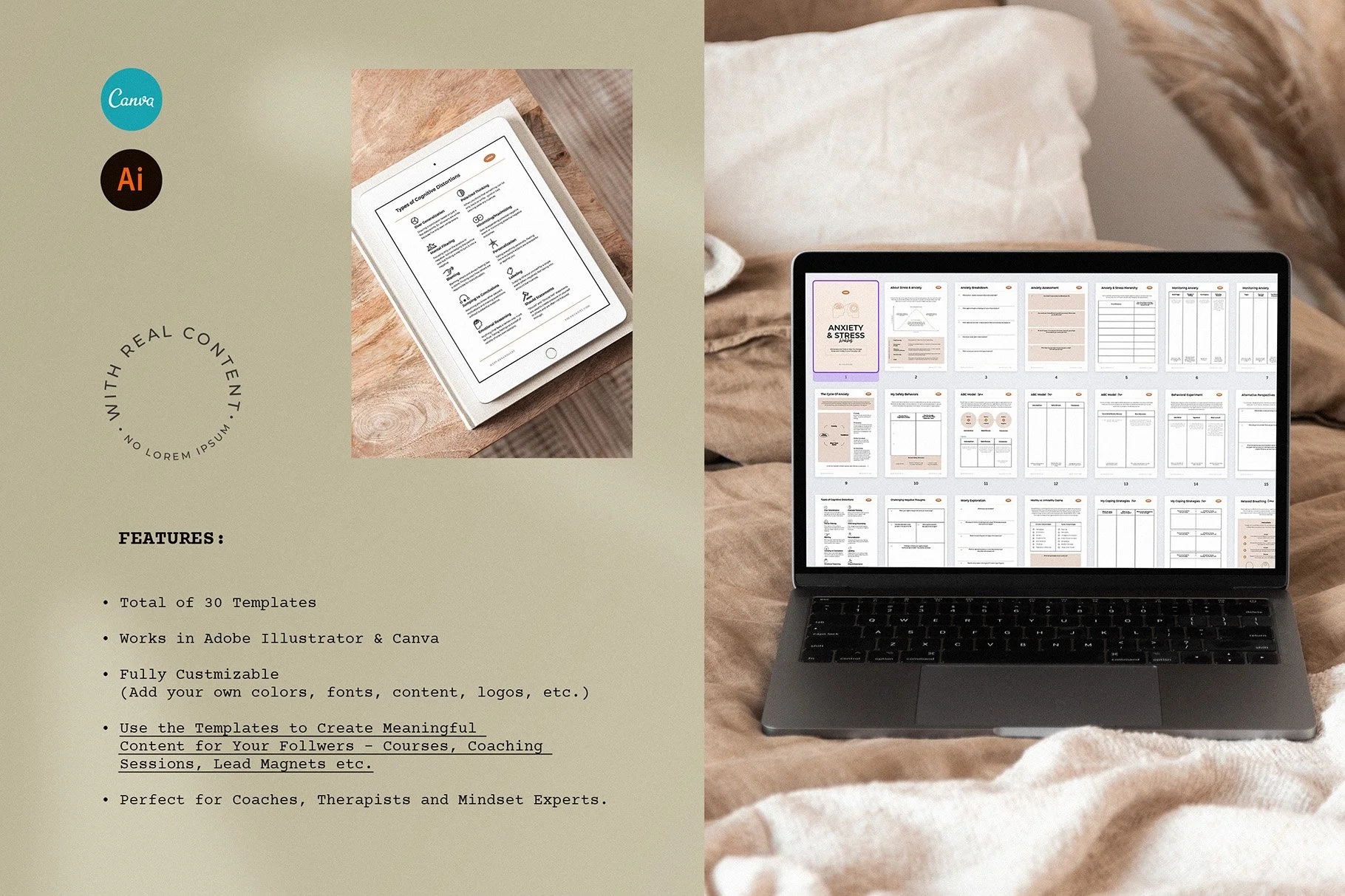 COACH Stress and Anxiety Worksheets — Mindful Coaching Tools
