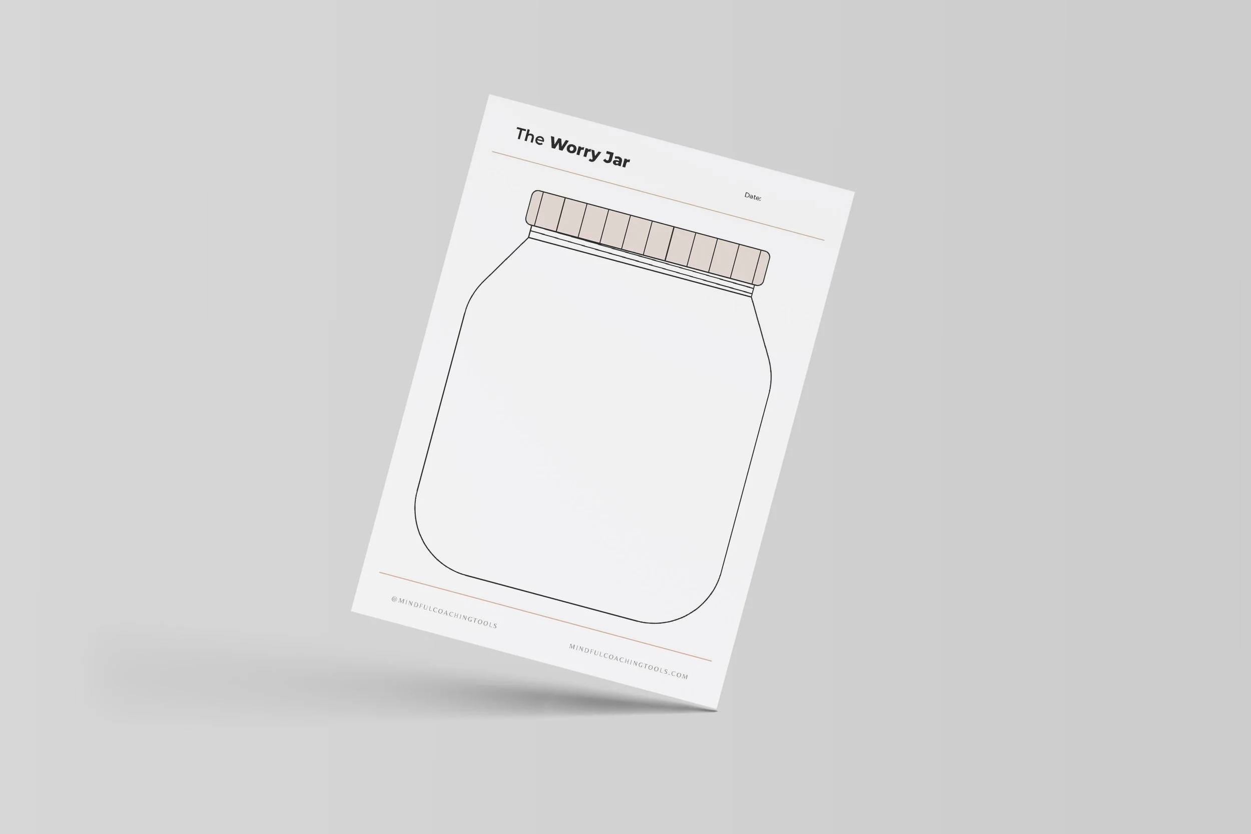 Free Worry Jar Exercise Worksheet Mindful Coaching Tools
