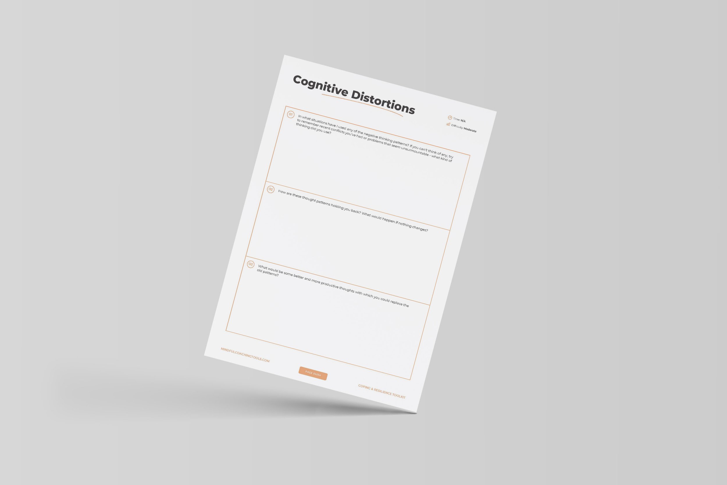 Cognitive Distortions PDF Worksheet