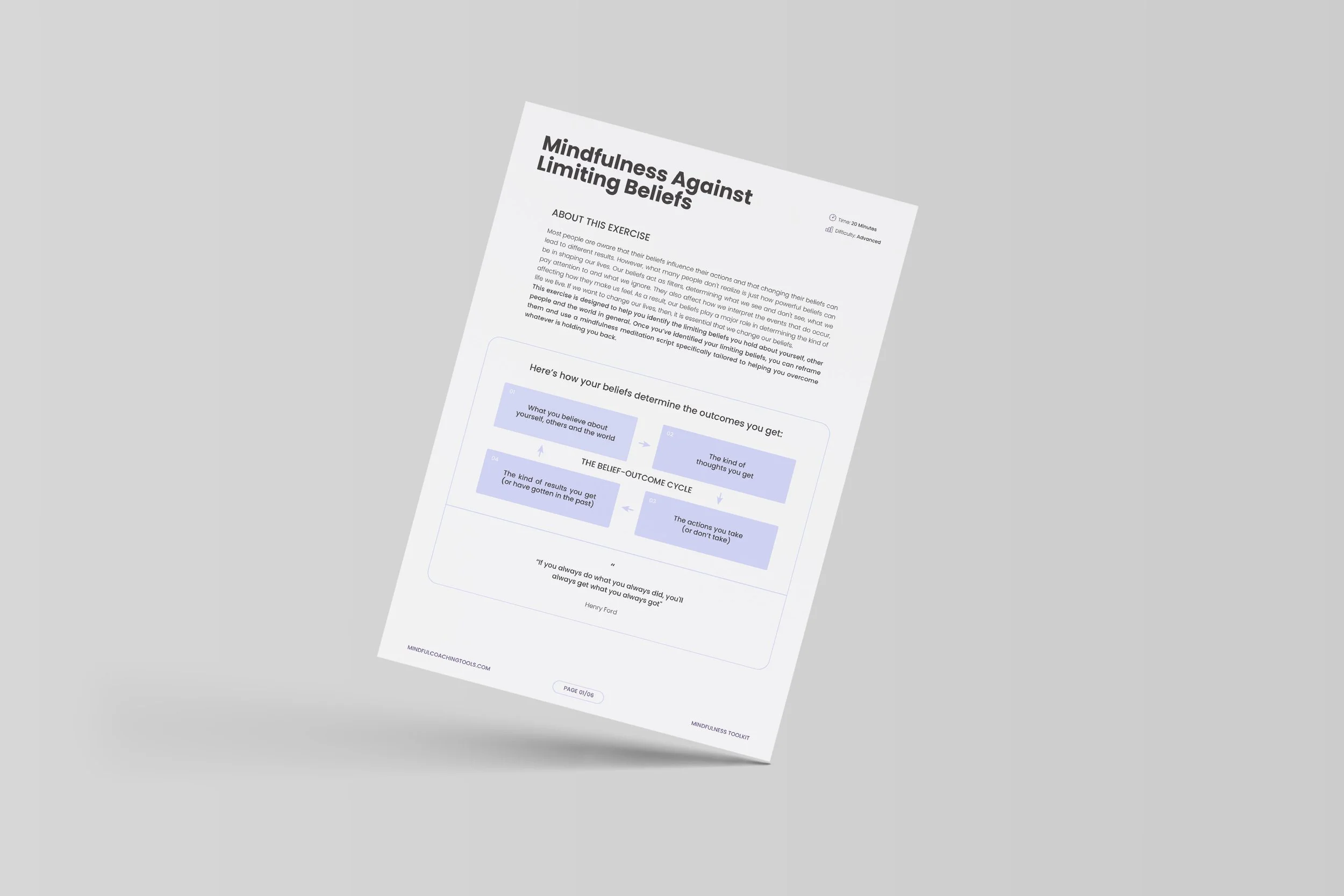 Daily CBT Motivation Planner