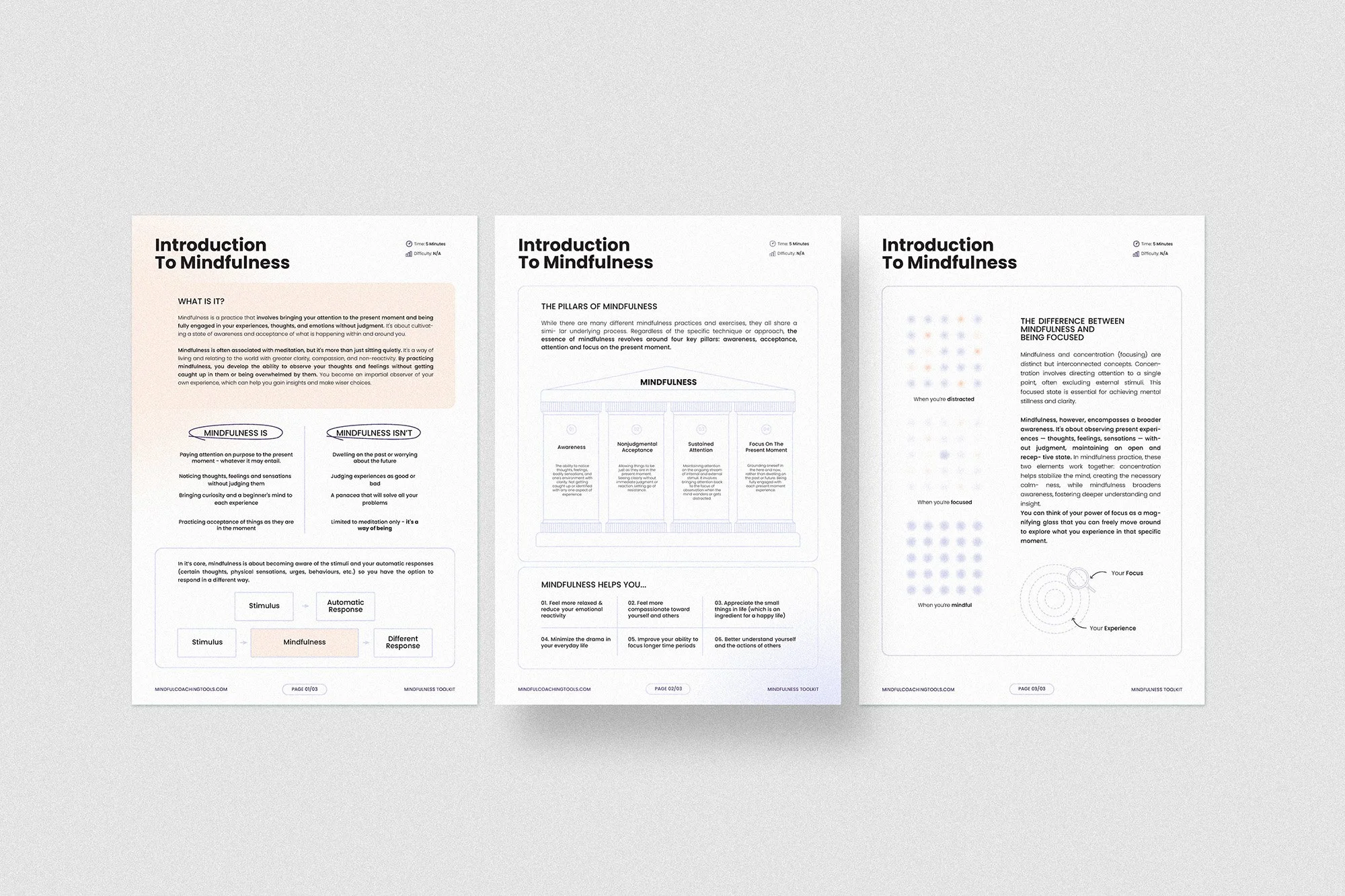Mindfulness Worksheets.pdf Mindfulness Exercises and Worksheets (PDF & Canva) — Mindful Coaching Tools