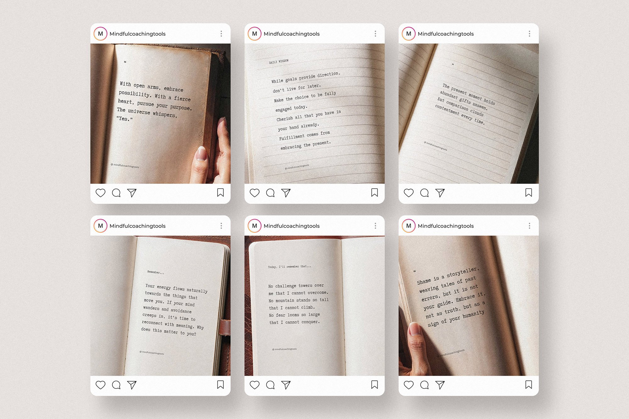 Wisdom Posts Wisdom Instagram Post Templates For Canva — Mindful Coaching Tools