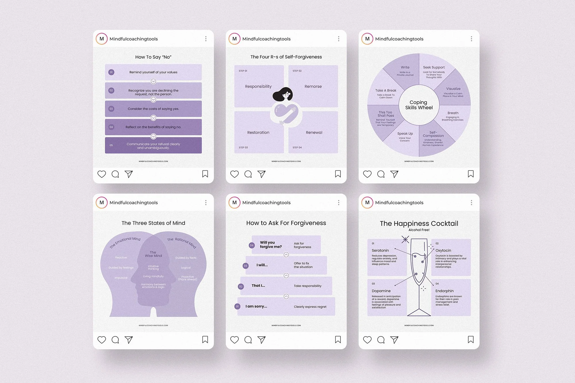 Mental Health and Therapy Instagram Posts For Canva — Mindful Coaching ...