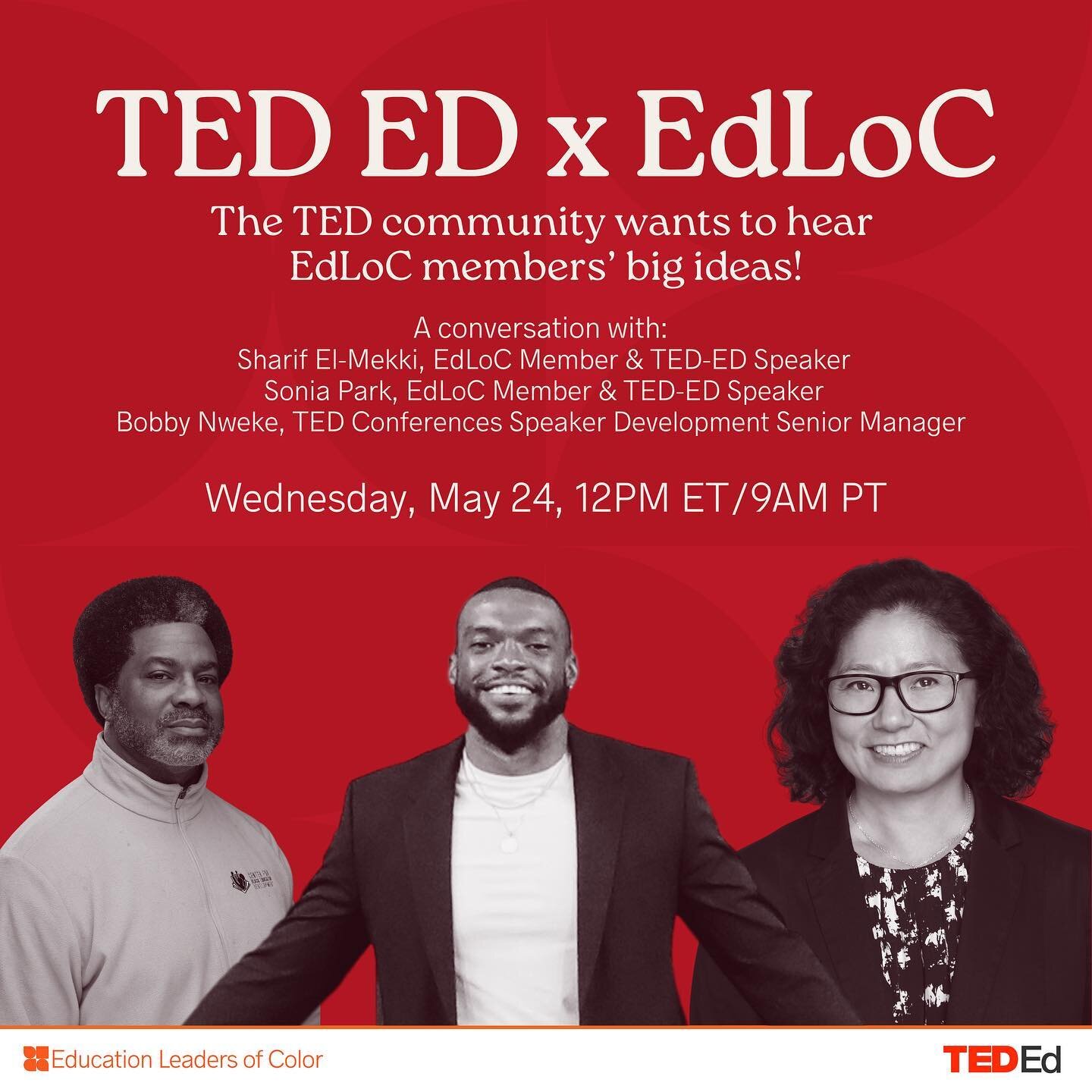 If you've ever considered sharing your idea or passion with others in a TED-style talk, join us for a conversation with Bobby Nweke, who is the Speaker Development Senior Manager for TED conferences, to learn more about opportunities for educators to