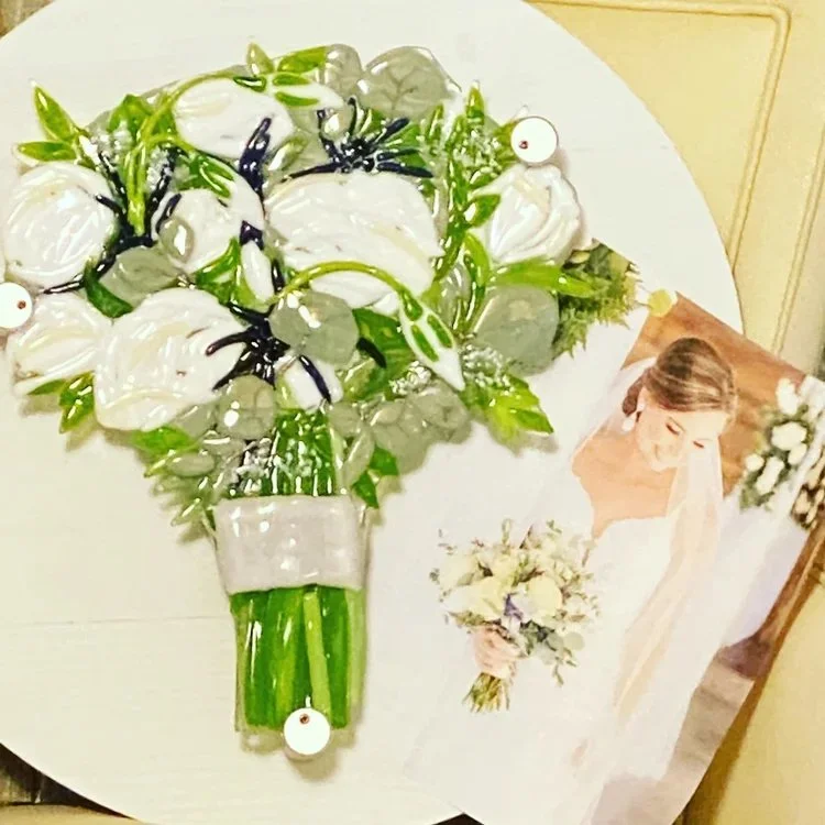Wedding bouquet glass replica - PERSONALIZED GIFT - Dothan, AL