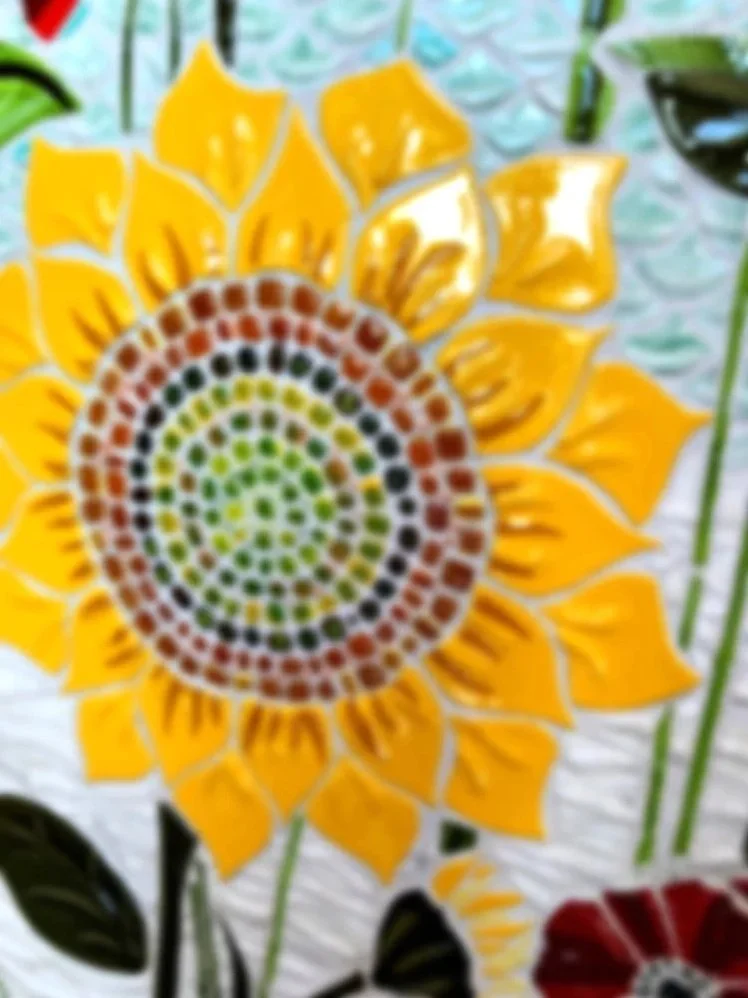 Sunflower Wall - flower detail 