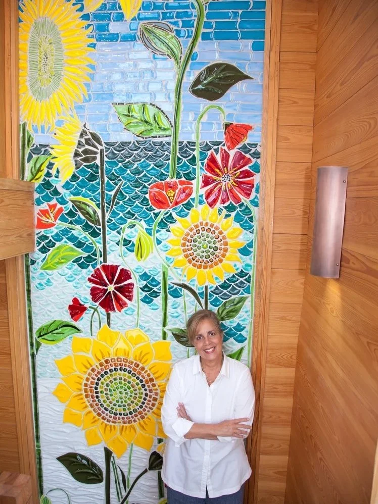 Sunflower Wall  - perspective on size
