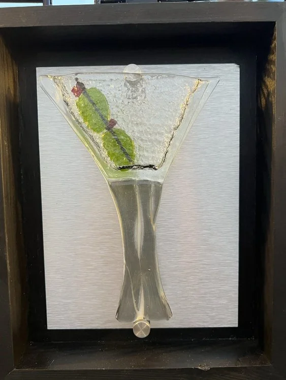 Classic Martini  - 3D fused glass
