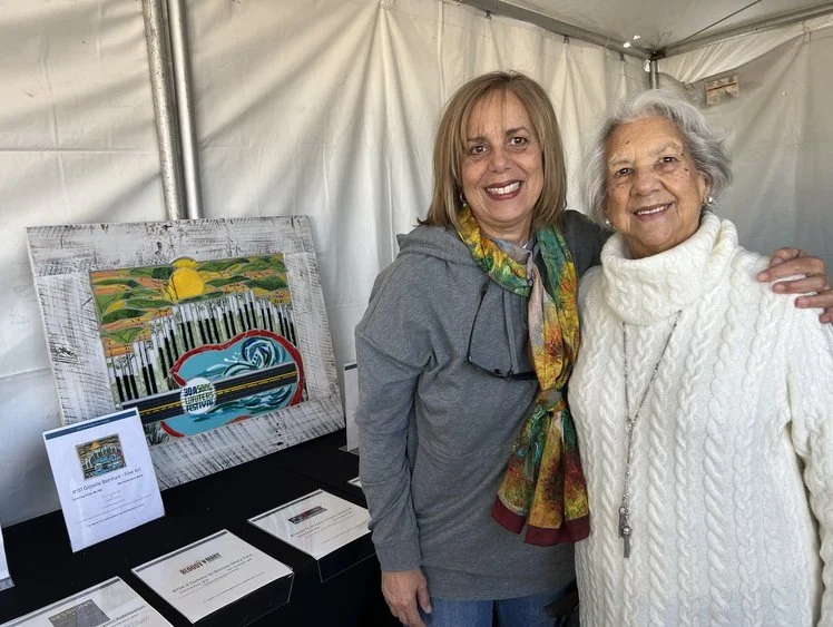 30A Song Writers Auction - Cultural Arts Alliance Auction Tent with mom