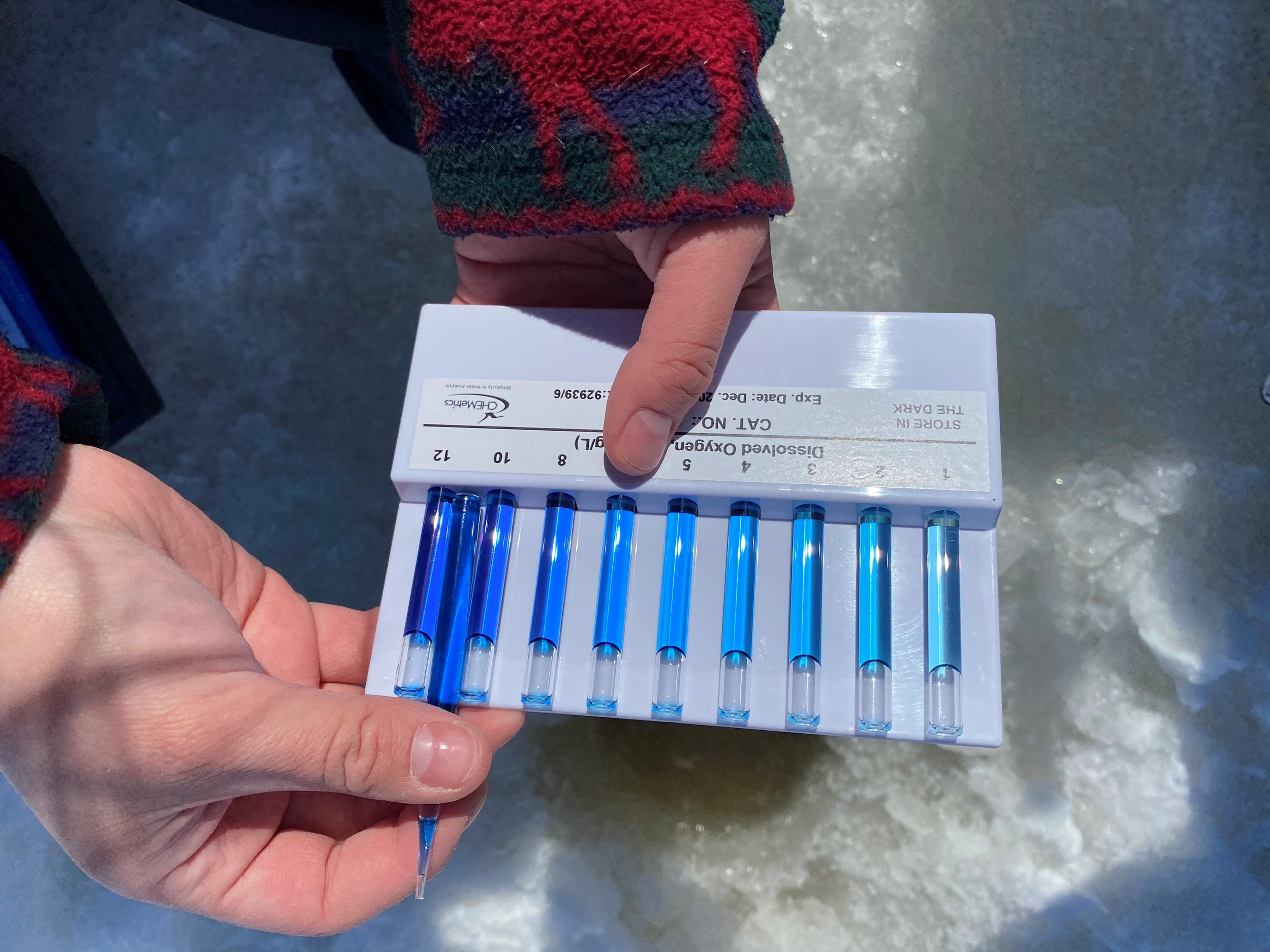 In 2021, youth used Water Ranger test kits to monitor the rivers in the MCFN homeland and brought their knowledge and findings to an Elder-Youth Gathering after their on-the-land experience.