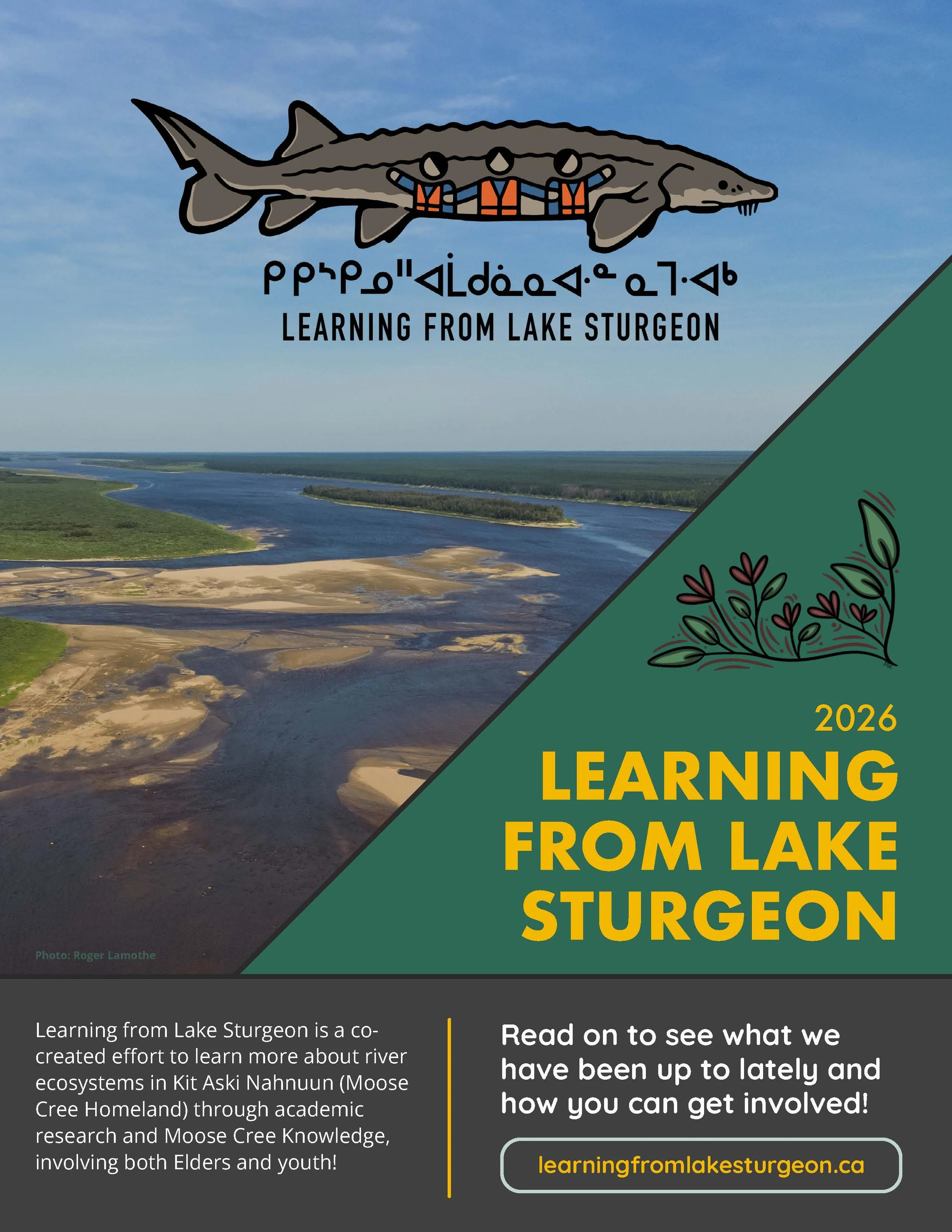 The cover page for the 2026 Learning from Lake Sturgeon zine.
