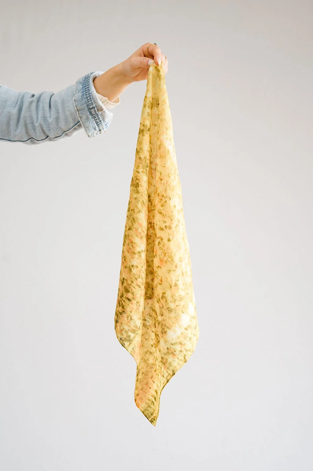 Naturally Dyed Silk Scarf Mixed Bundle Dye, Yellow, Orange, Red