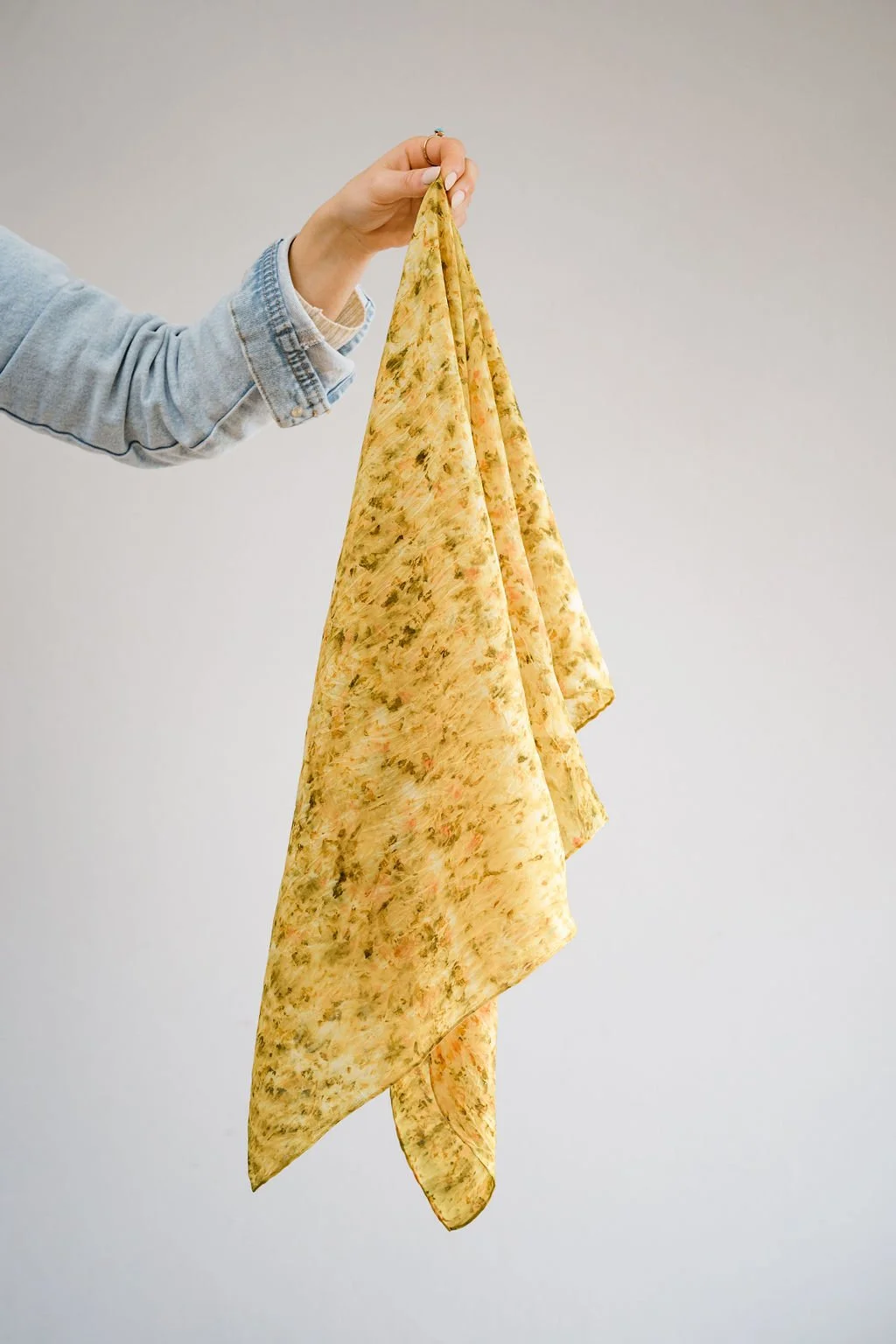 Naturally Dyed Silk Scarf Mixed Bundle Dye, Yellow, Orange, Red