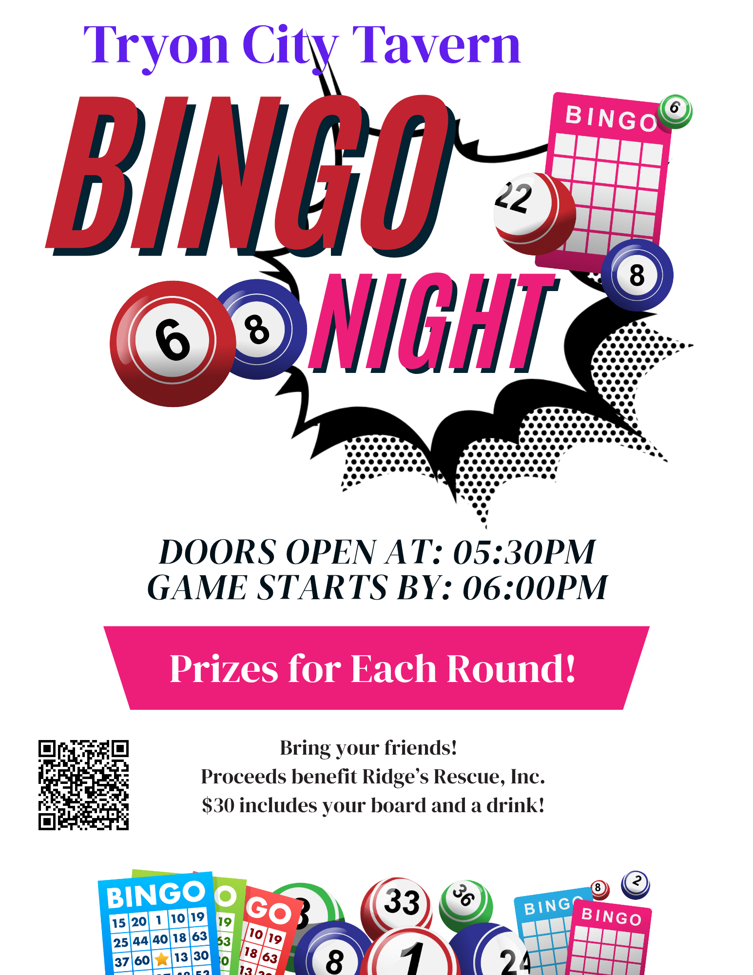 Bingo at Tryon City Tavern
