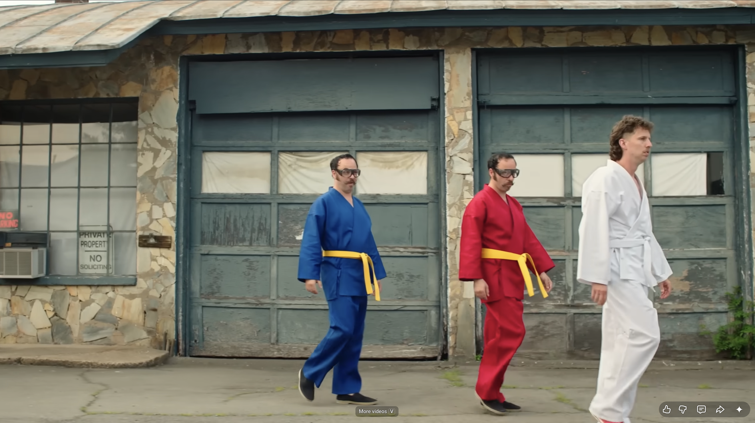 Costume Design by Sarah Cogan Tapawingo Movie John Heder, George Psarras, Paul Psarras wearing Gis 