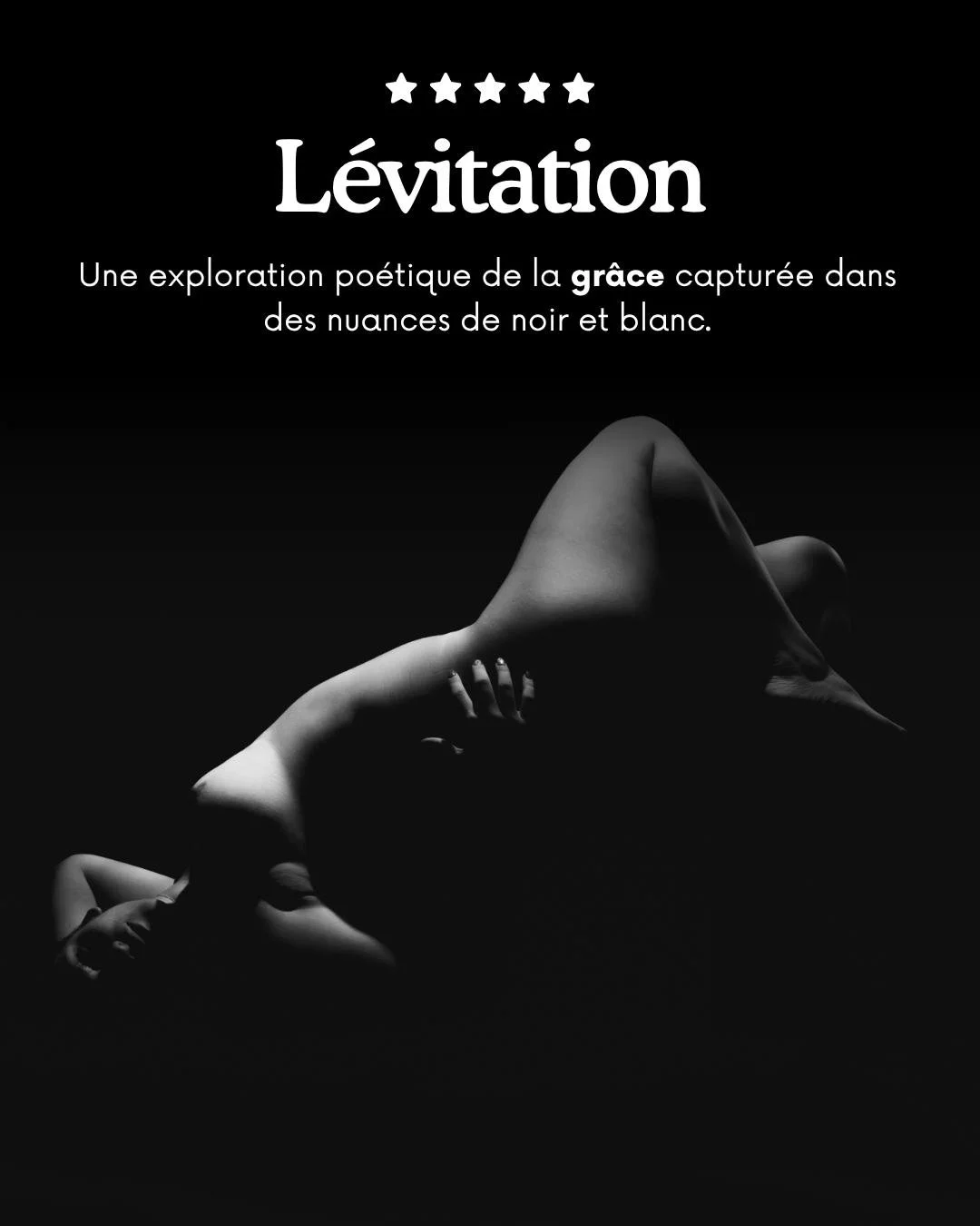 Ce que la lumi&egrave;re effleure, elle le r&eacute;v&egrave;le.
Photographier le nu, c'est chercher la v&eacute;rit&eacute; d'un instant suspendu &mdash; l&agrave; o&ugrave; le corps devient paysage, et le silence, narration. Une exploration pictori