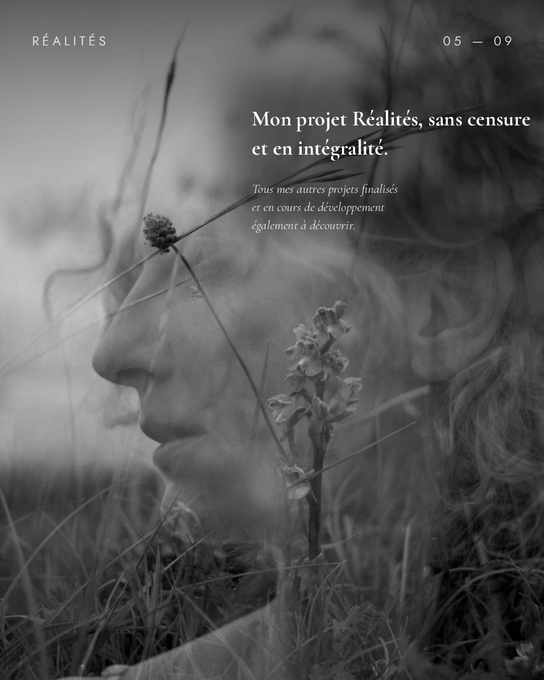 Retrouvez l&rsquo;ensemble de mes projets en cours, et surtout &laquo;&nbsp;R&eacute;alit&eacute;s&nbsp;&raquo; (qui est en cours d&rsquo;exposition &agrave; la mairie de Westhalten en ce moment)sur mon site internet.

-> le lien est dans ma bio. 