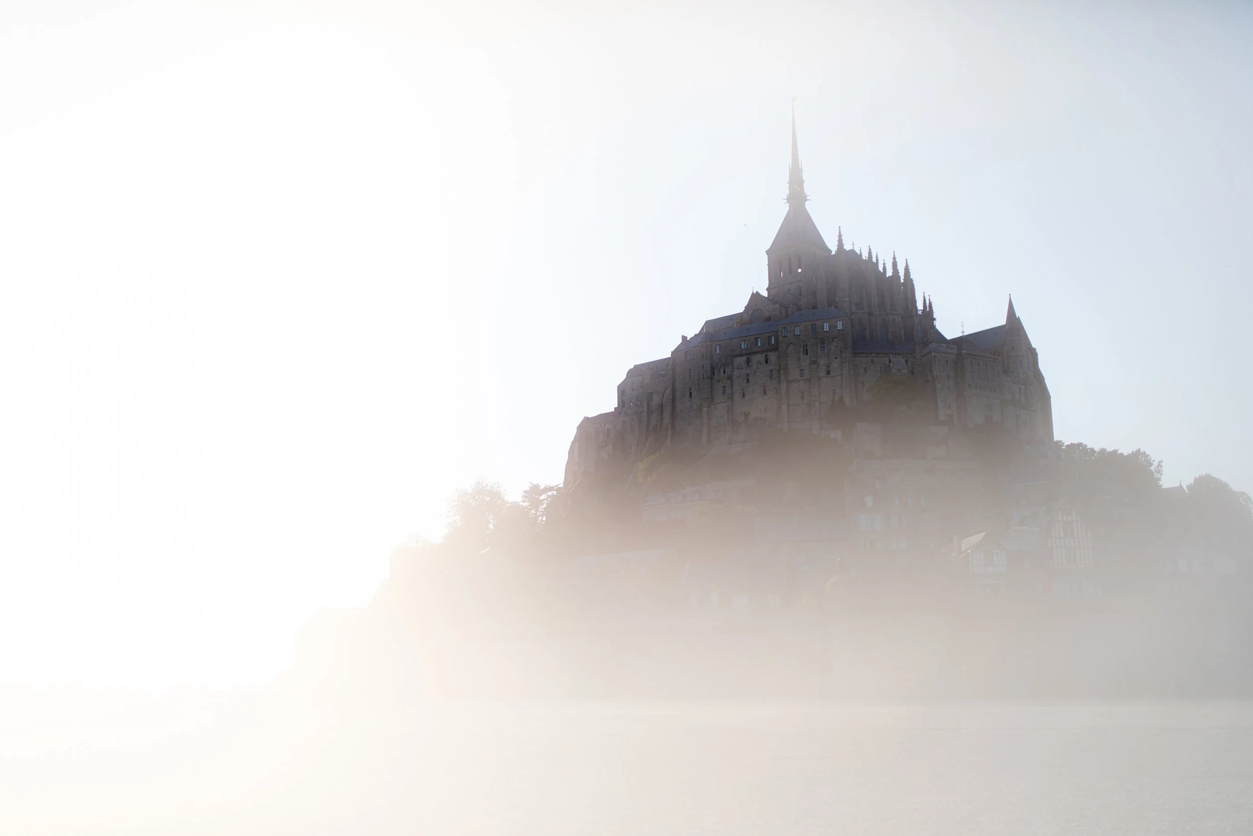 Photographie du Mont Saint Michel avec un angle Pictorialiste et Impressionniste.
