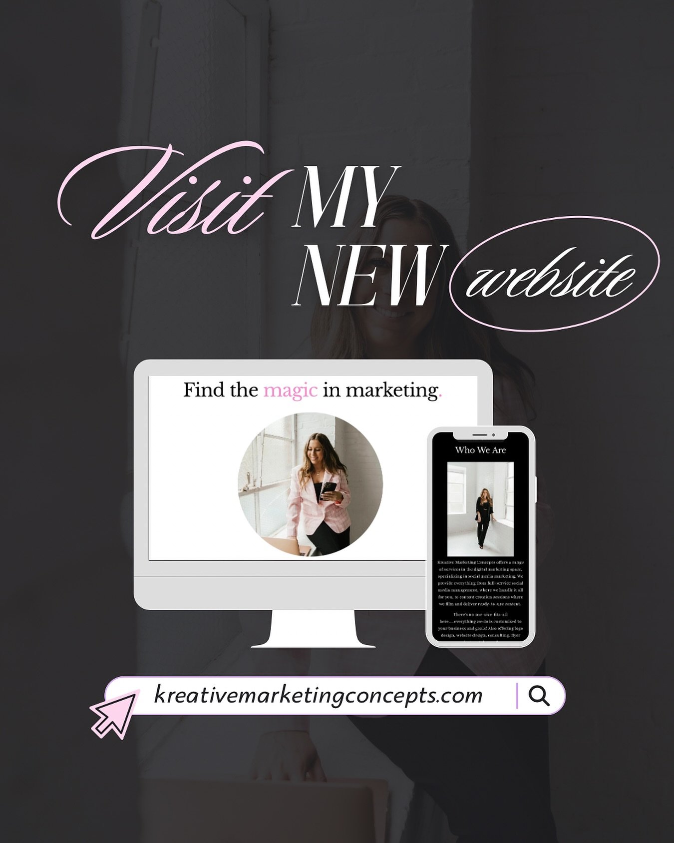 The website has entered its new era ✨ It was time for Kreative Marketing Concepts to get a fresh new look and I&rsquo;m so excited to share it with you!

I design websites for other businesses, yet it took me 4 years to finally redesign my own 😅 so 