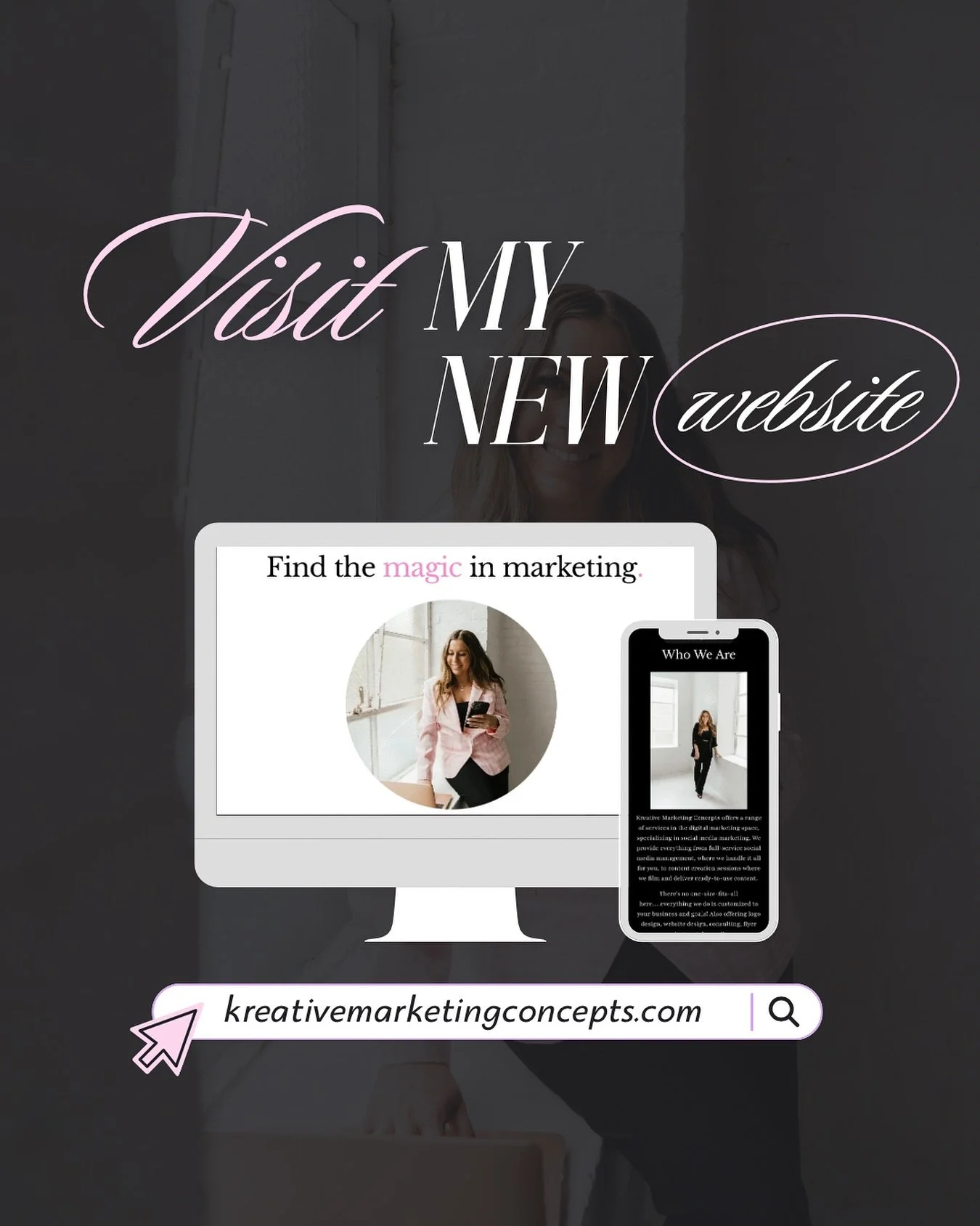 The website has entered its new era ✨ It was time for Kreative Marketing Concepts to get a fresh new look and I&rsquo;m so excited to share it with you!

I design websites for other businesses, yet it took me 4 years to finally redesign my own 😅 so 