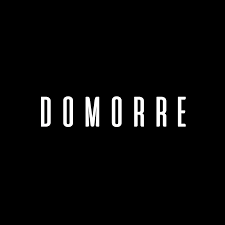 Black background with white text that reads 'DOMORRE' in a vertical arrangement