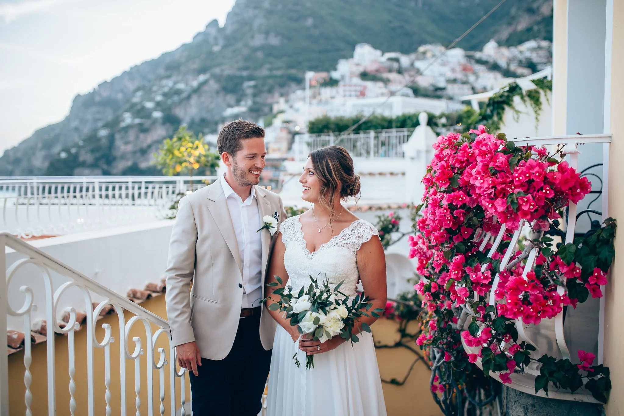 Couple getting married at Hotel Marincanto in Positano