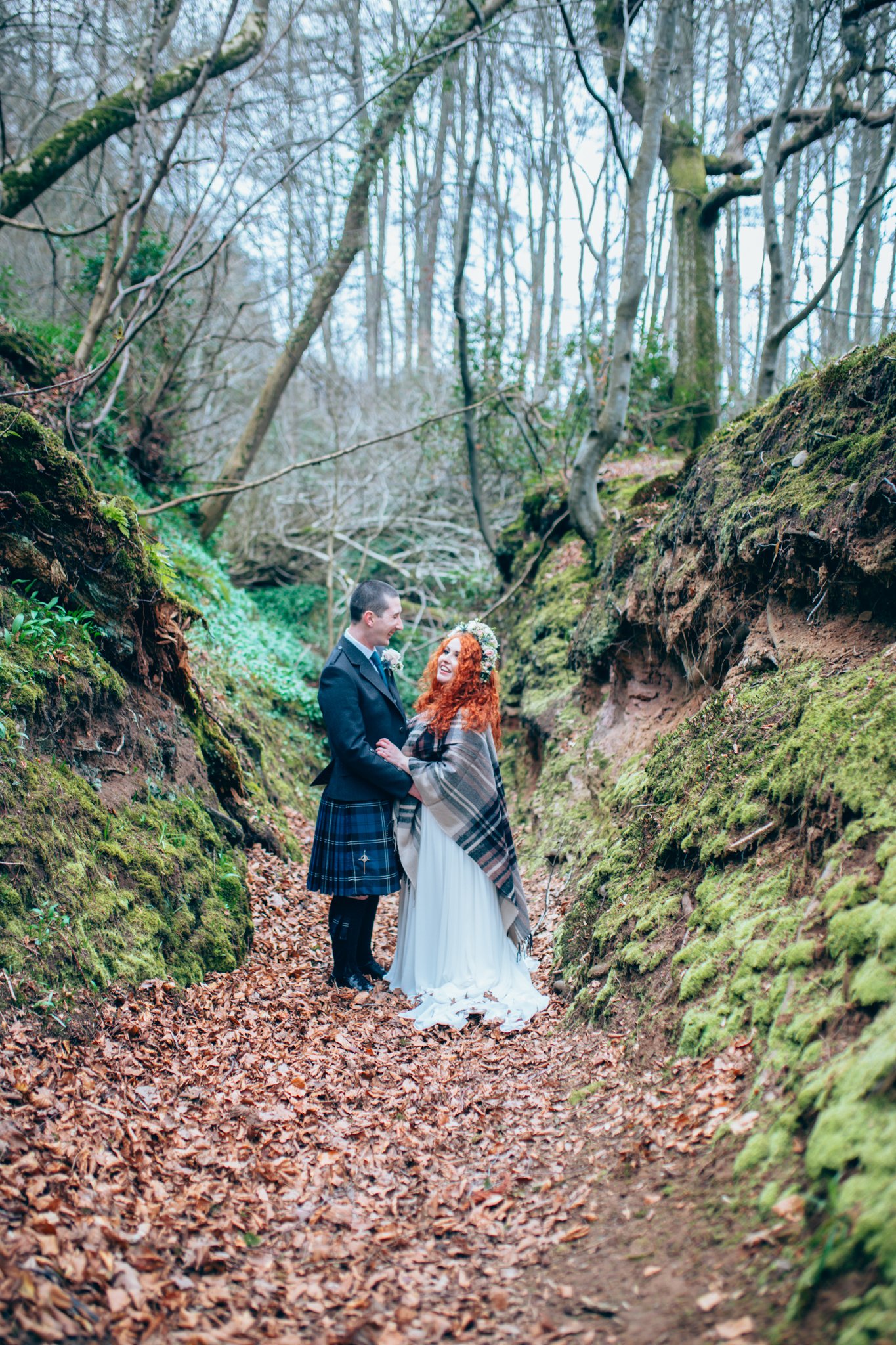 A Heartwarming Scotland Elopement at Dalhousie Castle: Alex and Beth's Unconventional Journey to "I Do"