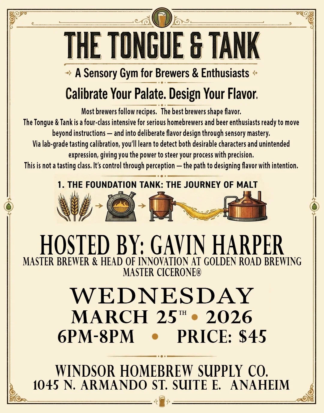 Beer Sensory Education Class - ANAHEIM