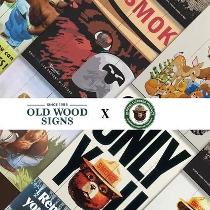 NEW Old Wood Signs Smokey Bear Collection