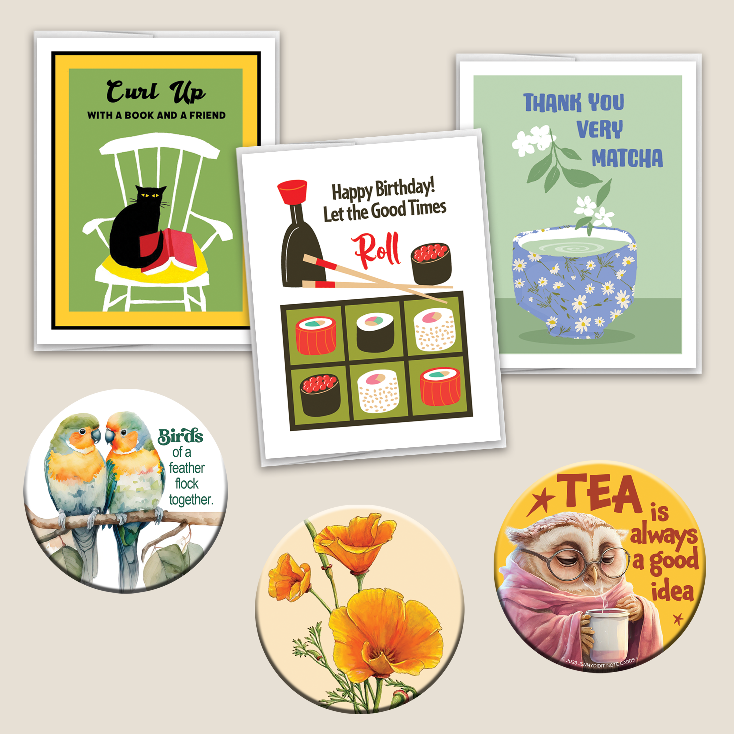 JennyDidIt Note Cards + Magnets
Free Card Freight Offset