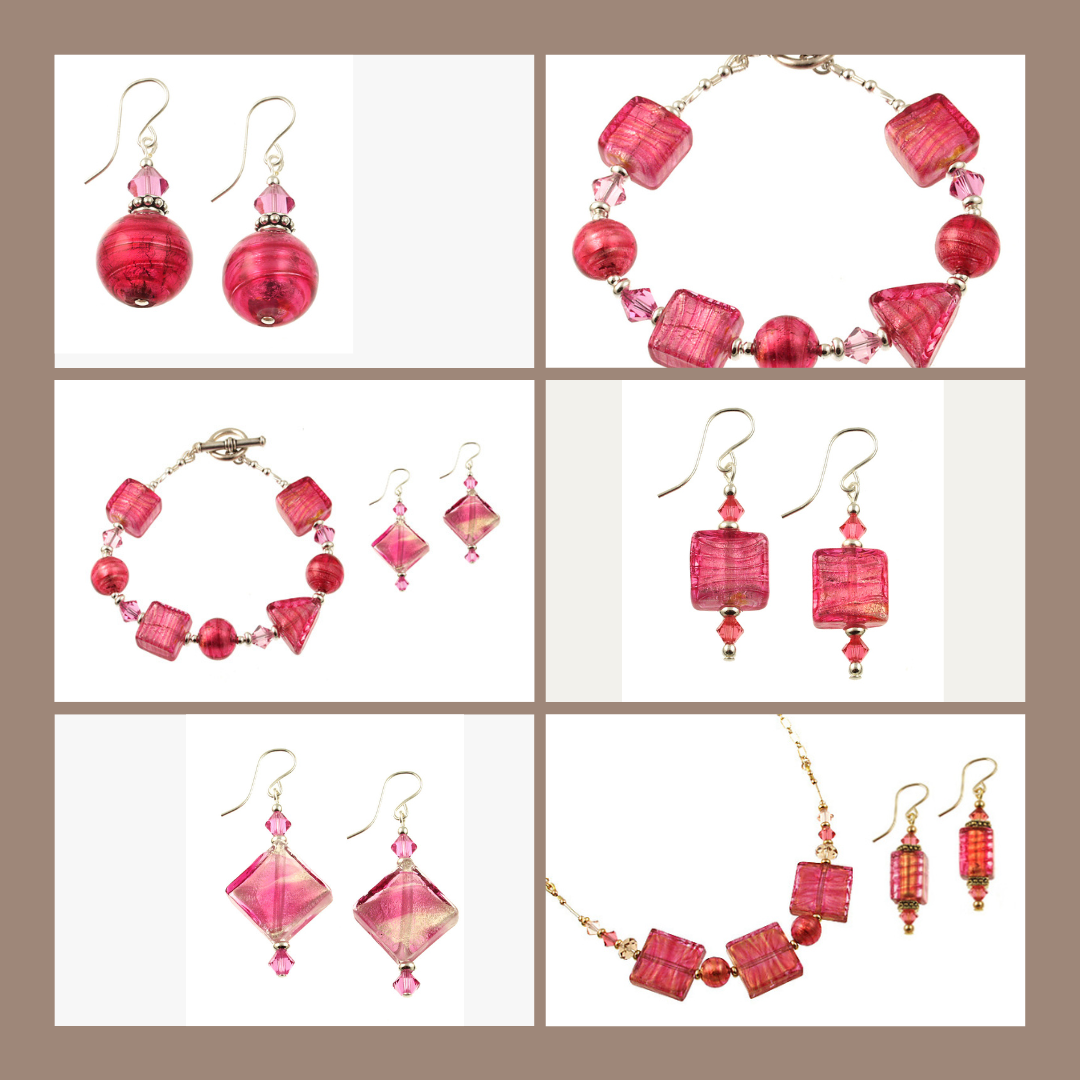 Andrea Menghetti Venetian Glass Jewelry (made Pacific Grove, CA)