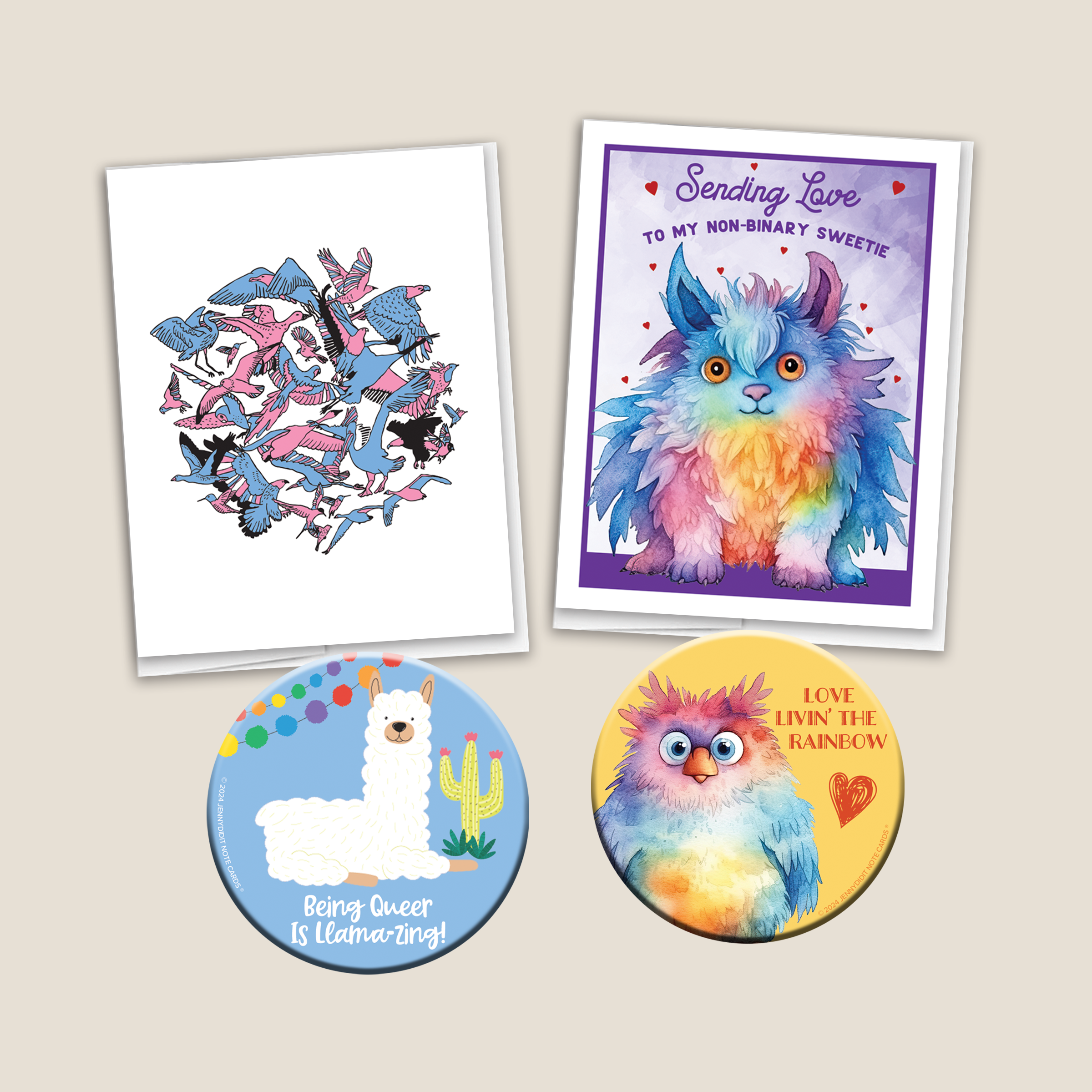 JennyDidIt Note Cards + Magnets