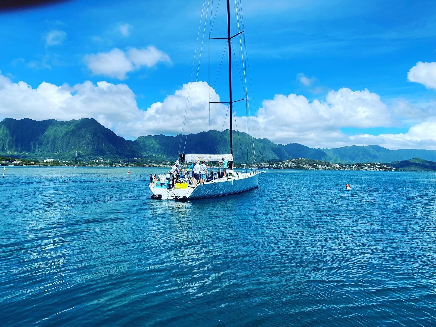 We&rsquo;re on our way out of Hawaiian waters. Typically lumpy first night. With occasional gusts in the 20s, we&rsquo;re still just using the main so the crew and boat can settle in. Later today, depending on some routing solutions, we&rsquo;ll add 